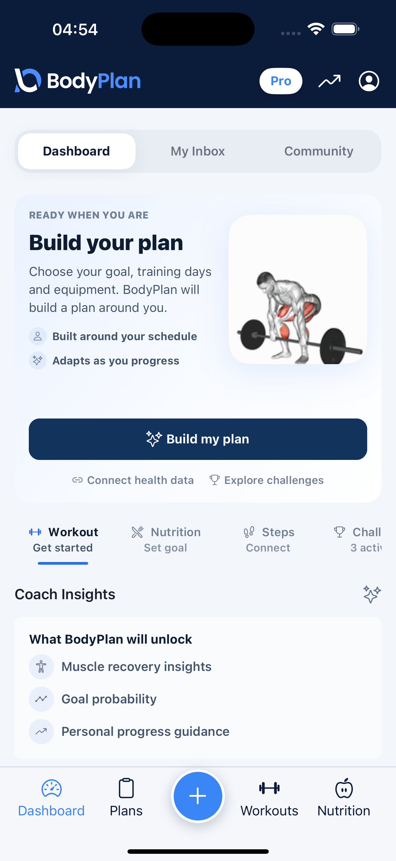 BodyPlan dashboard